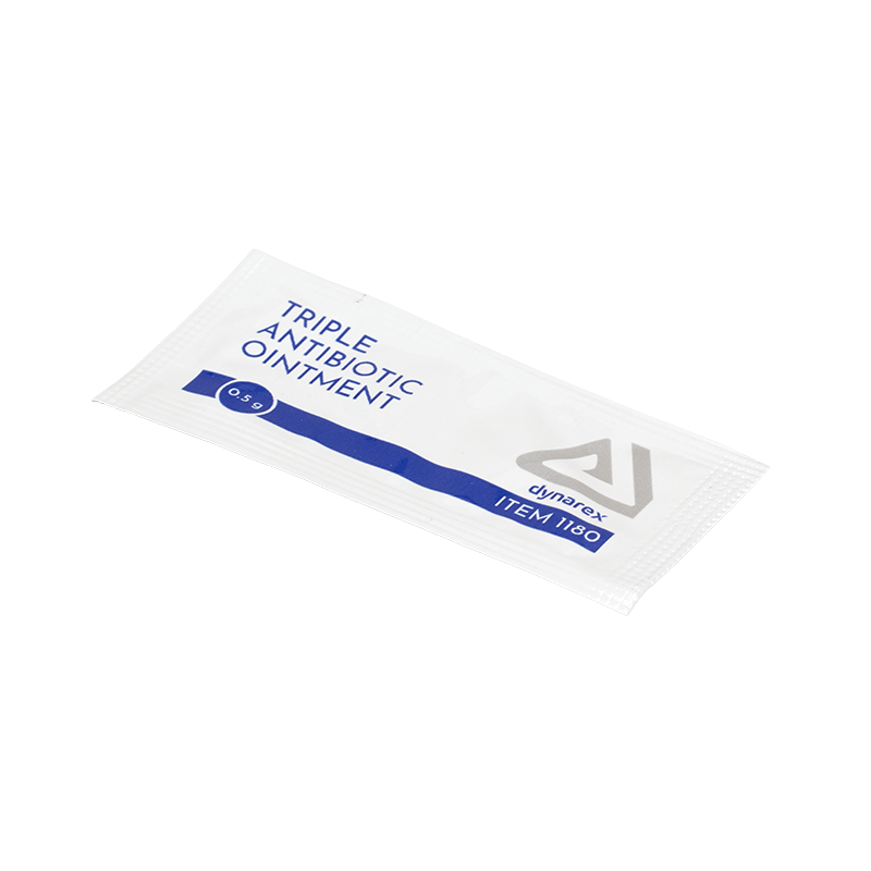 Dynarex #1180 Triple Antibiotic First Aid Ointment in .5 Gram Foil Packs